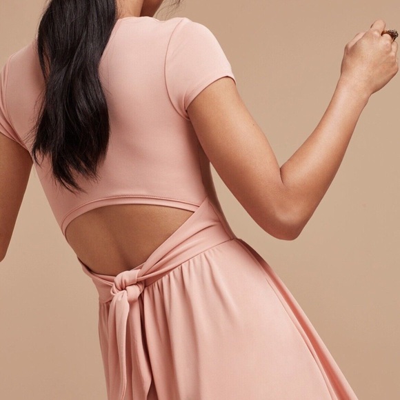 NWOT ARITZIA Wilfred Oxymore Dress Open Back Short Sleeve - Picture 2 of 4